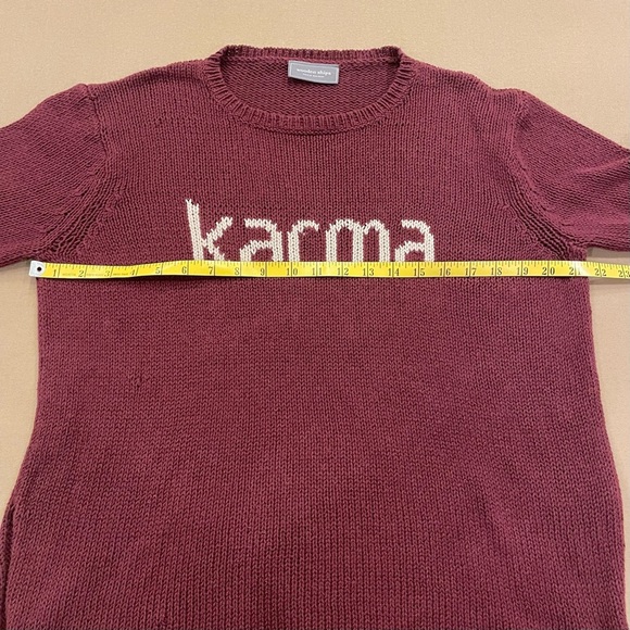 Wooden Ships Burgundy Karma Lightweight Knit Sweater Size M/L - Picture 5 of 12